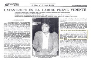 catastrofre en el caribe preve vidente JUNIO 2000