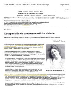 desaparicion de continente vaticina vidente nancy salcedo deiviz ENERO 2002