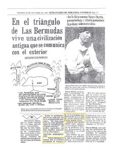 en el triangulo de las bermudaz vive una civilización antigua que se comunica con el exterior OCTUBRE 1987