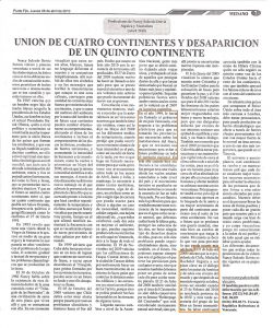 union de cuatro continentes y desaparicion de un quinto continente ABRIL 2010