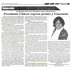 Presidente Chávez regresa pronto a Venezuela